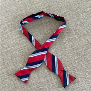 Brooks Brothers Red and Blue Striped Bow Tie